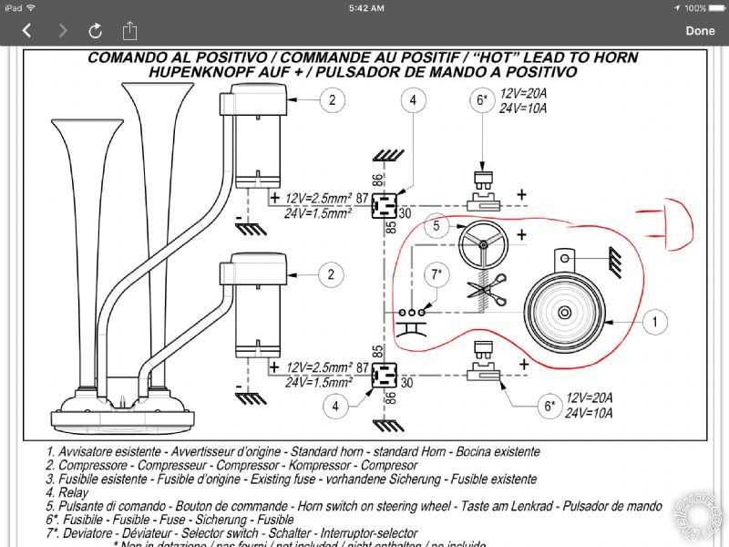 basic push button horn wiring diagram