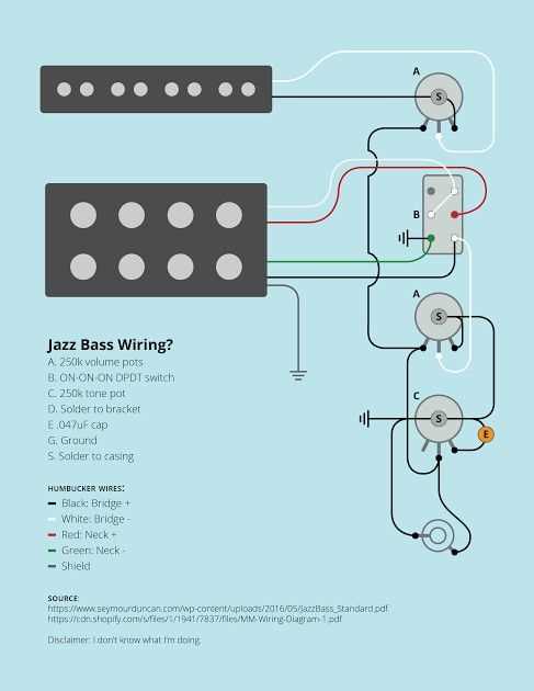 bass guitar wiring diagram