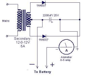 battery charger wiring diagram