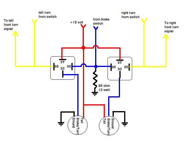 brake and turn signal wiring diagram