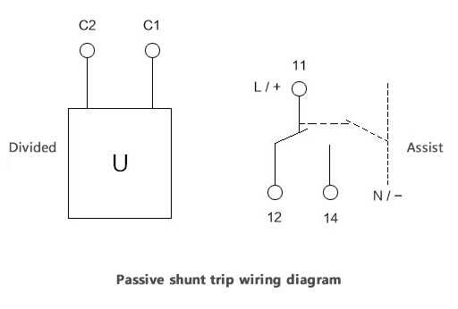 breaker shunt trip wiring diagram