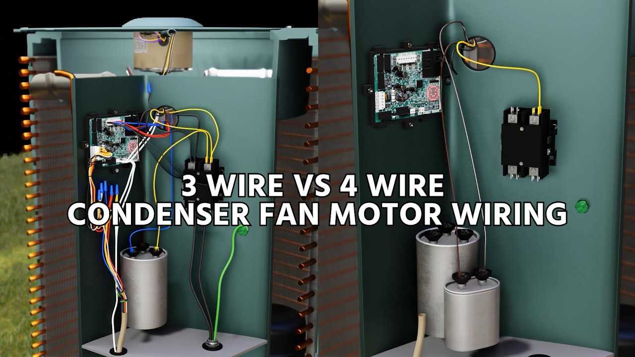 capacitor 3 wire condenser fan motor wiring diagram