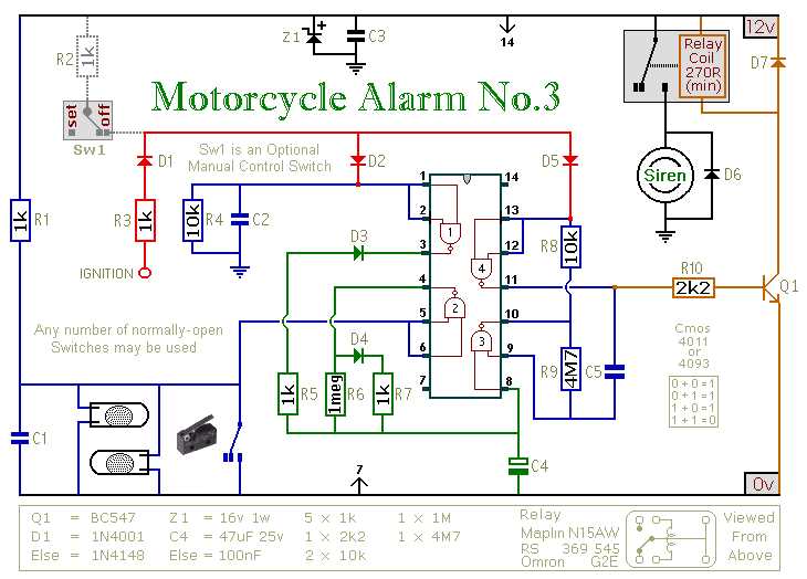 car security system wiring diagram