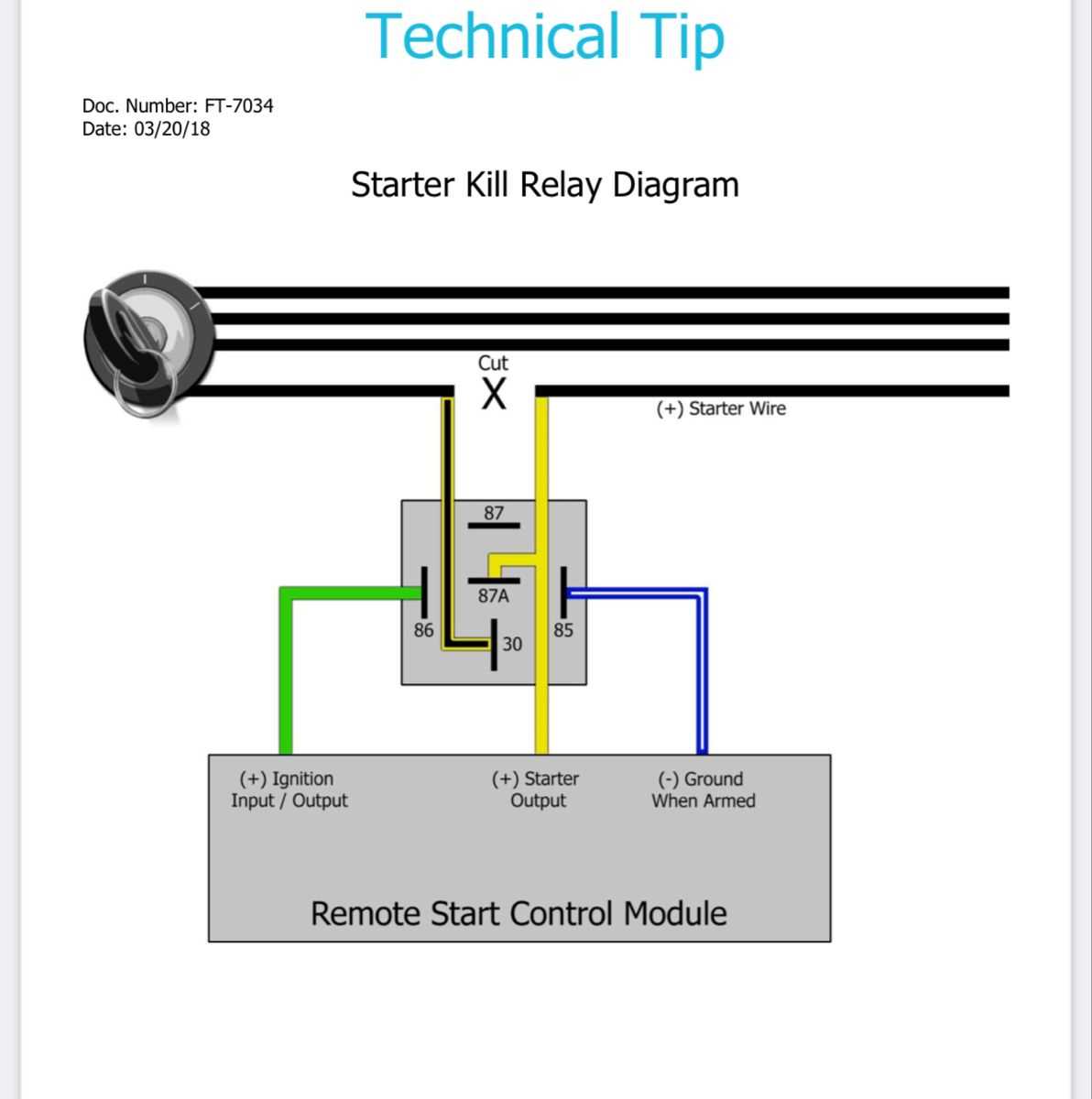 compustar starter kill relay wiring diagram