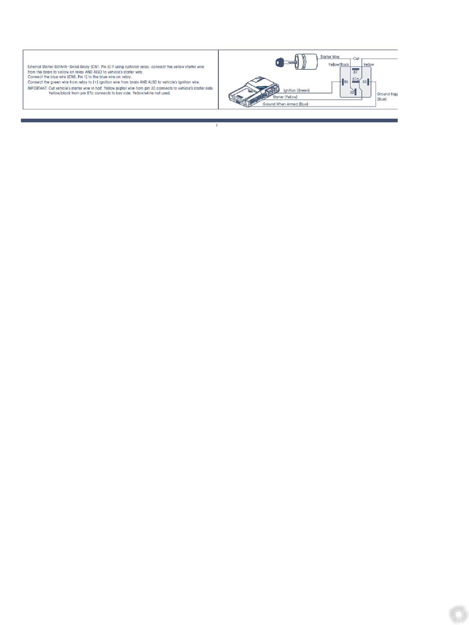 compustar starter kill relay wiring diagram