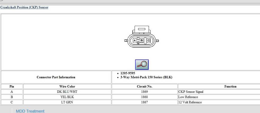 crankshaft position sensor connector 3 wire crank sensor wiring diagram