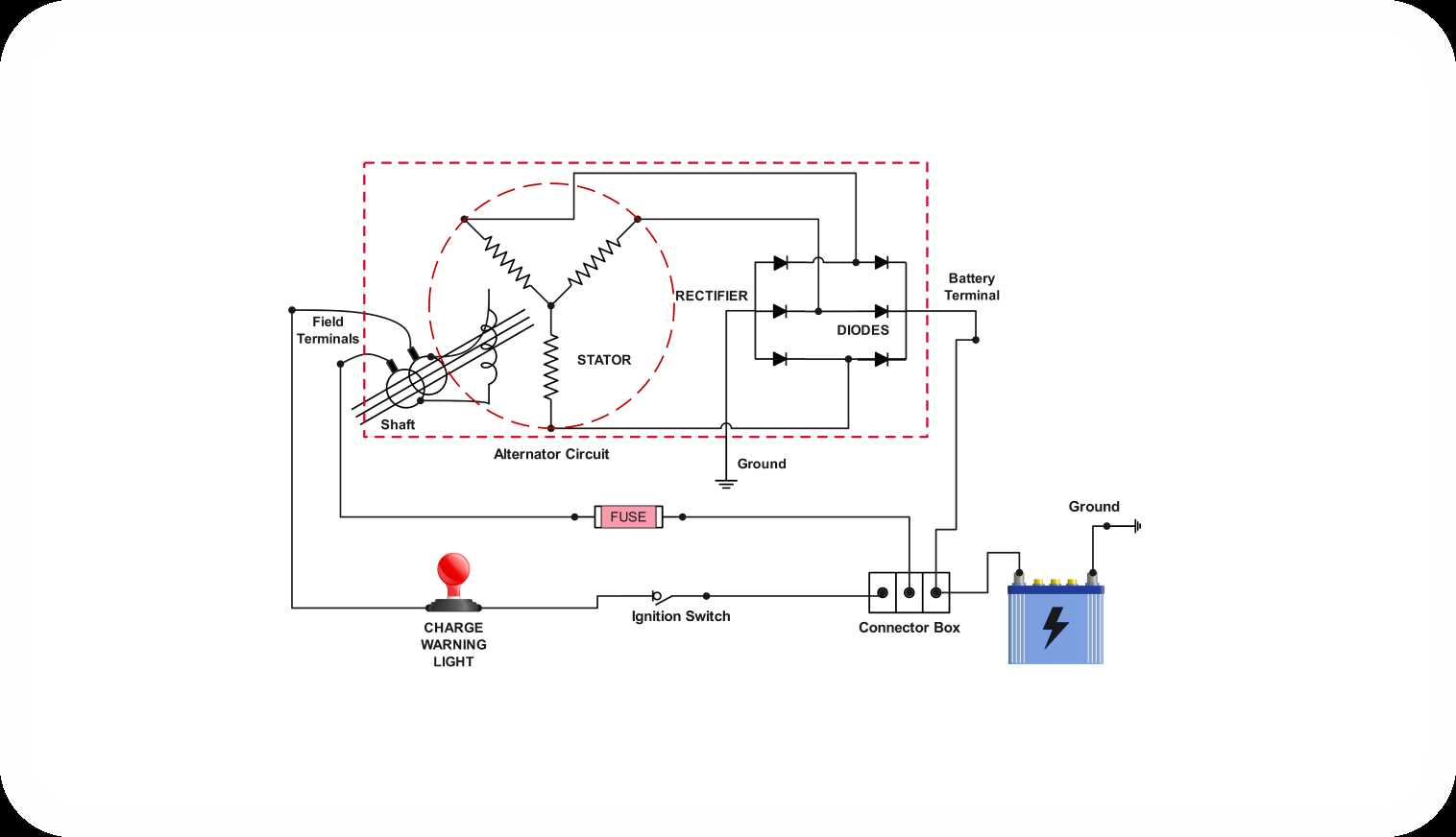 delco alternator wiring diagram