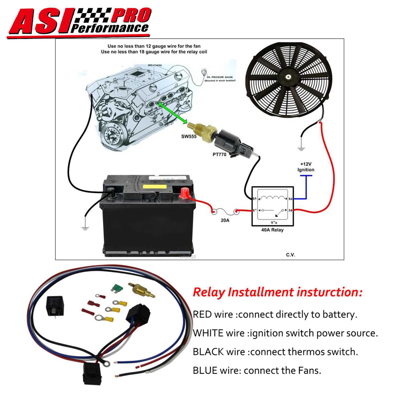 electric car fan wiring diagram