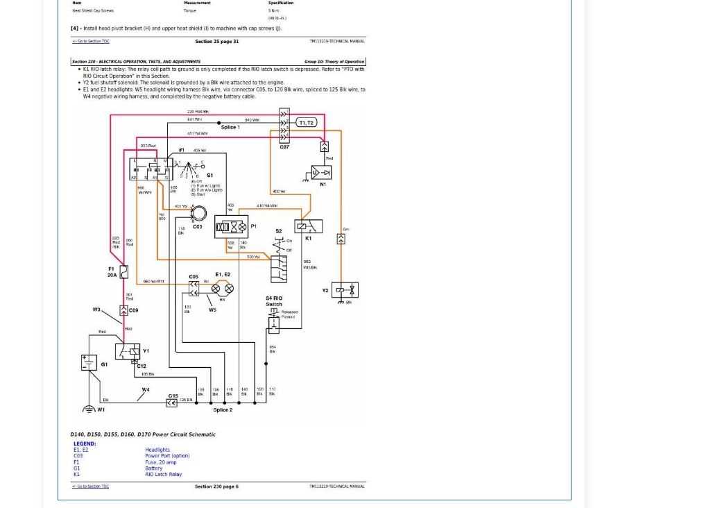 electrical schematic john deere 100 series wiring diagram