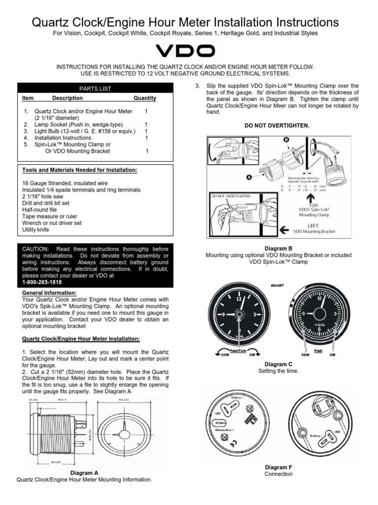 engine hour meter wiring diagram