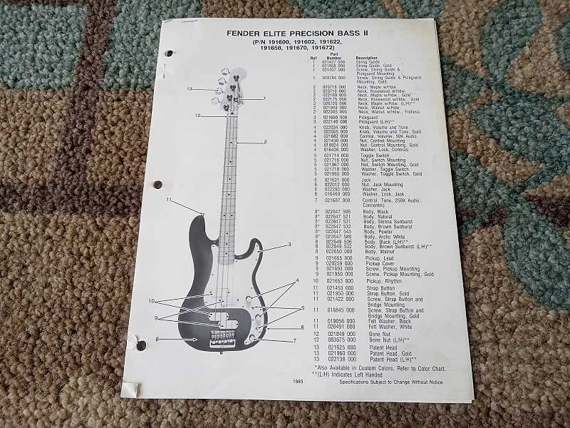 fender precision bass wiring diagram