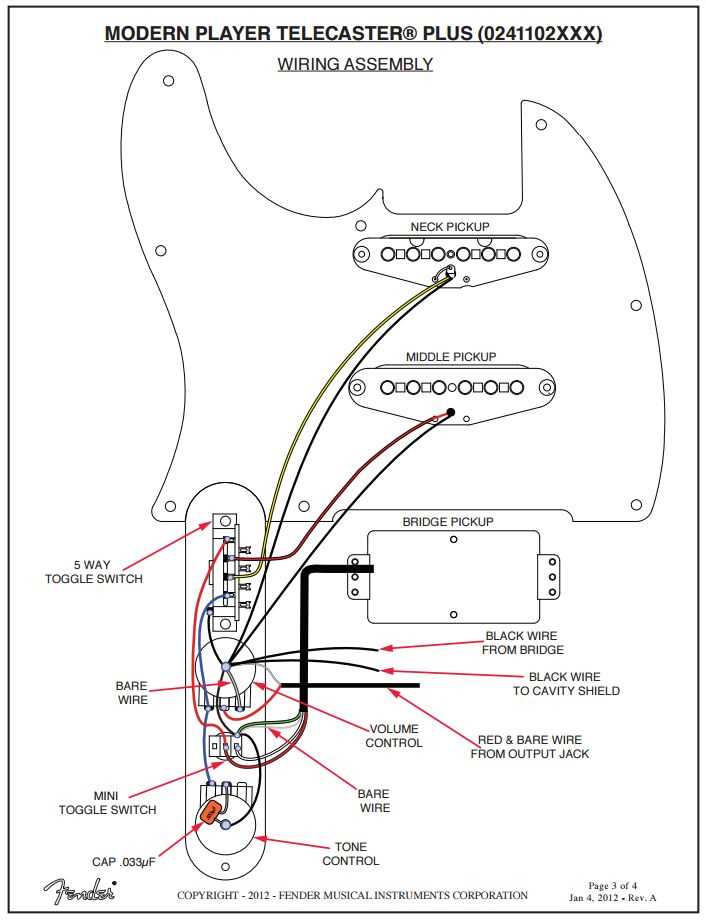 fender tele wiring diagram