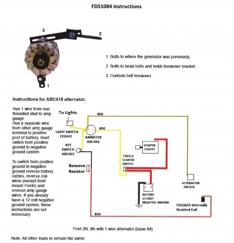 ford 8n alternator wiring diagram