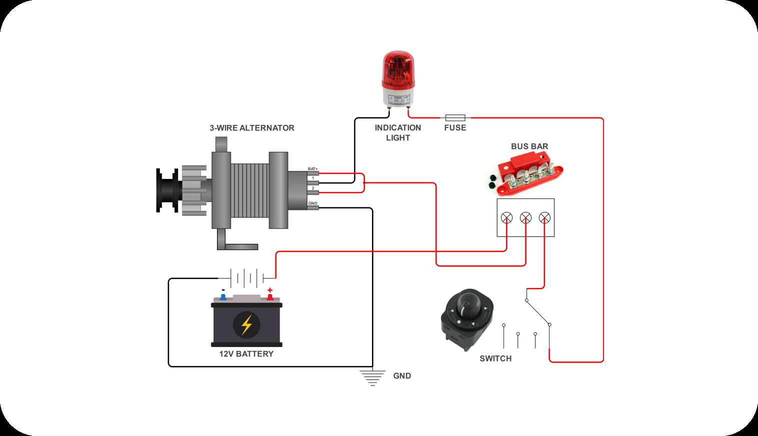 ford alternator wiring diagram