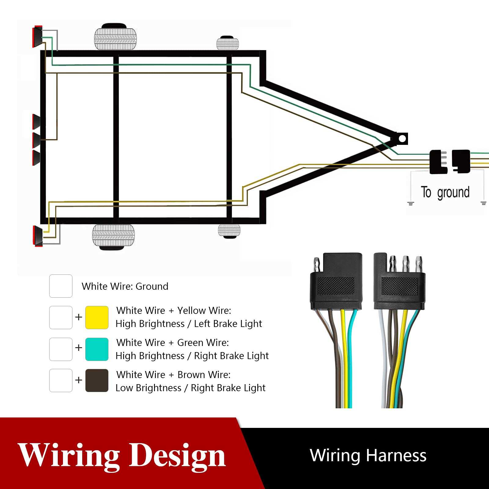 four wire trailer light wiring diagram