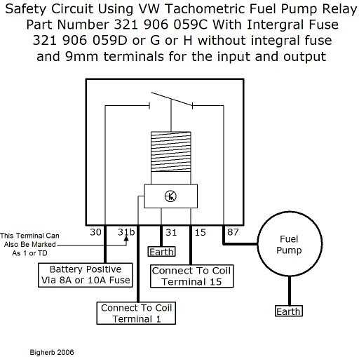 fuel pump relay wiring diagram