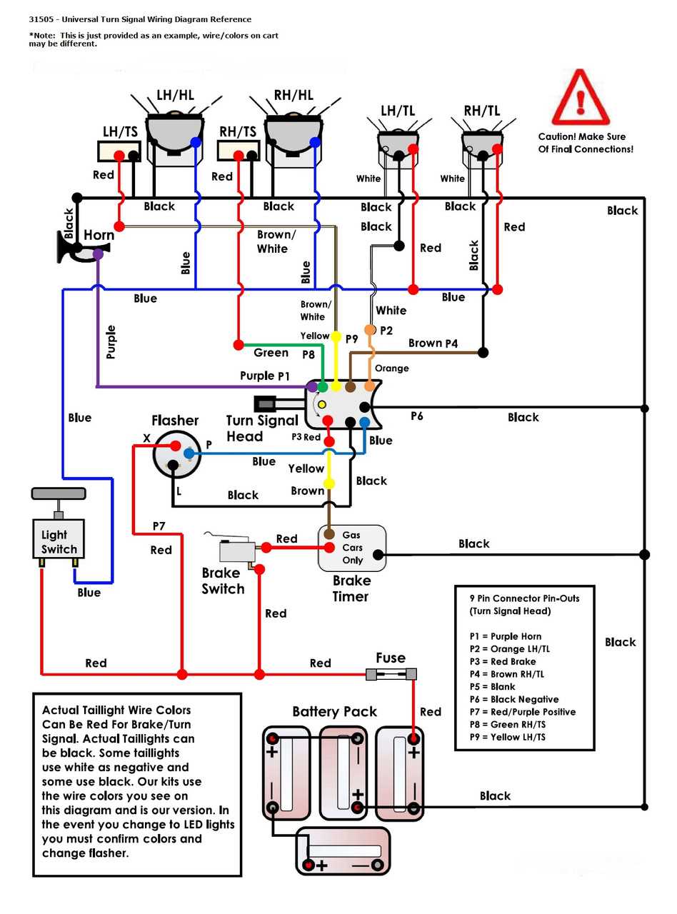 golf cart light wiring diagram