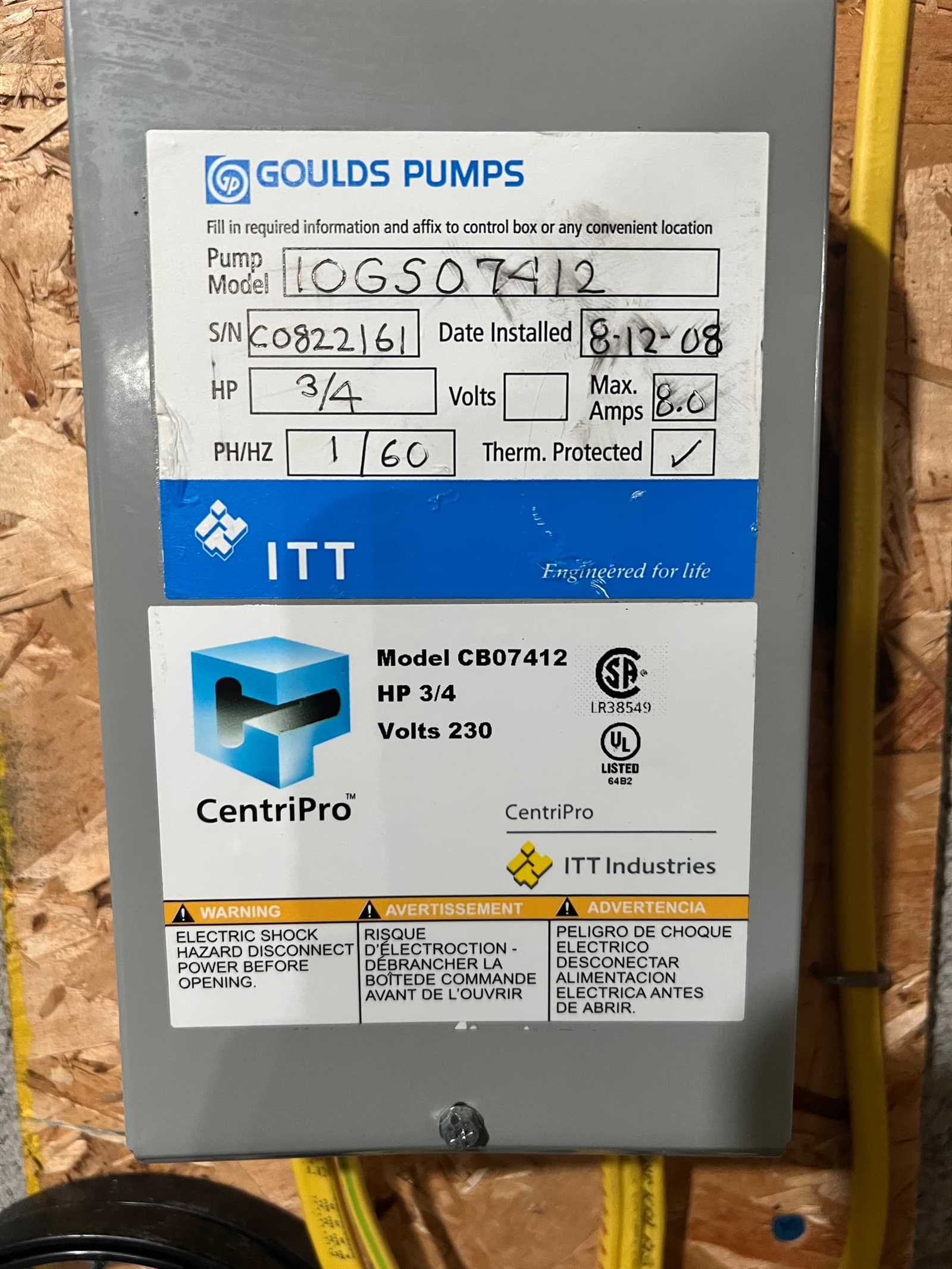 goulds pump wiring diagram