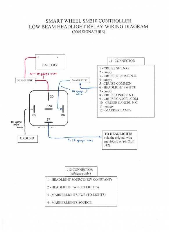 headlight wiring diagram with relay