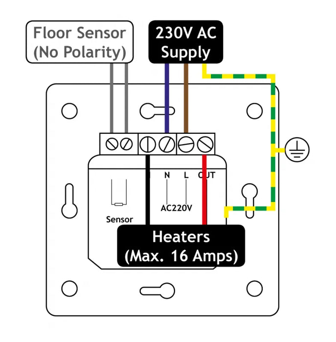 heated floor thermostat wiring diagram