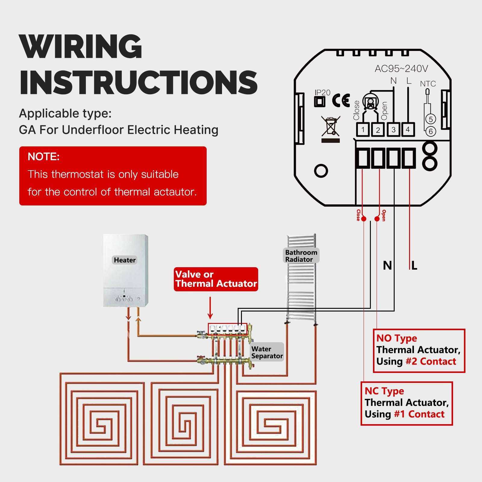 heated floor thermostat wiring diagram