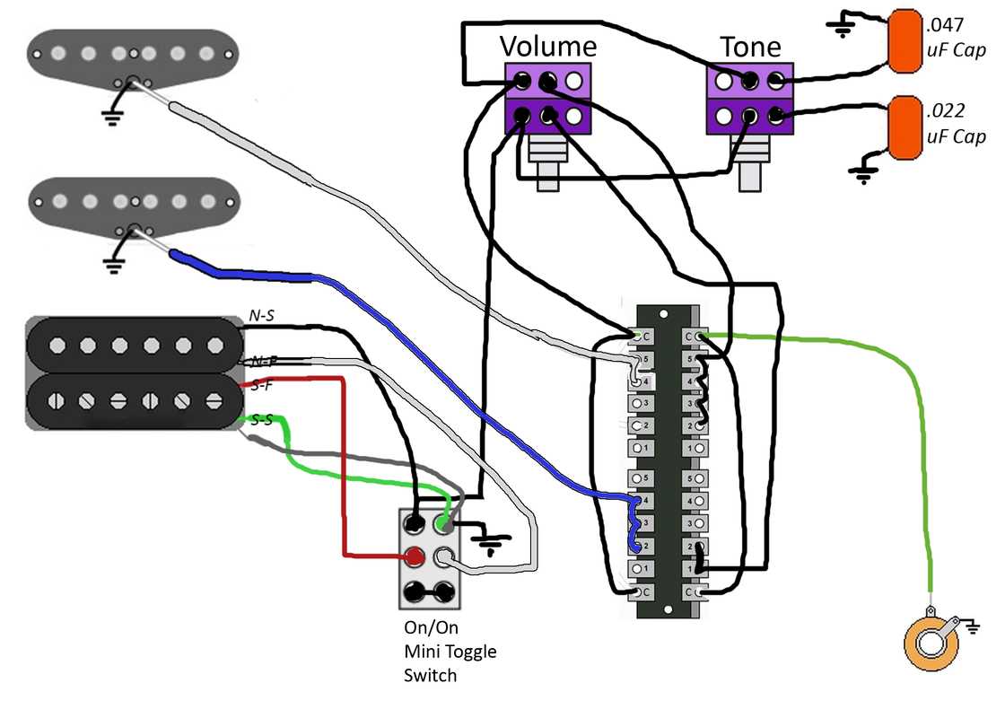 hss guitar wiring diagrams