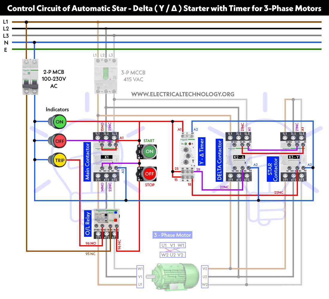 motor starter wiring diagram