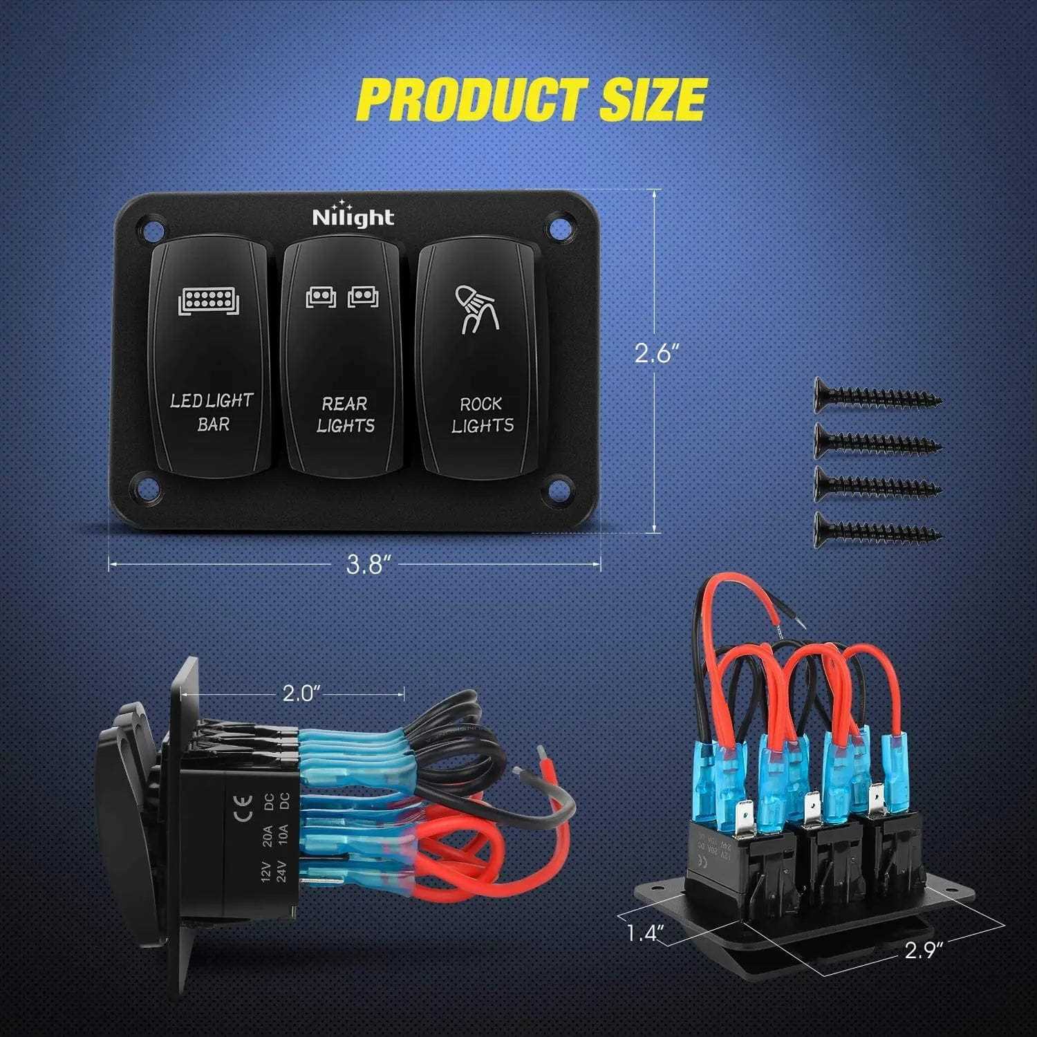 nilight 5 pin rocker switch wiring diagram