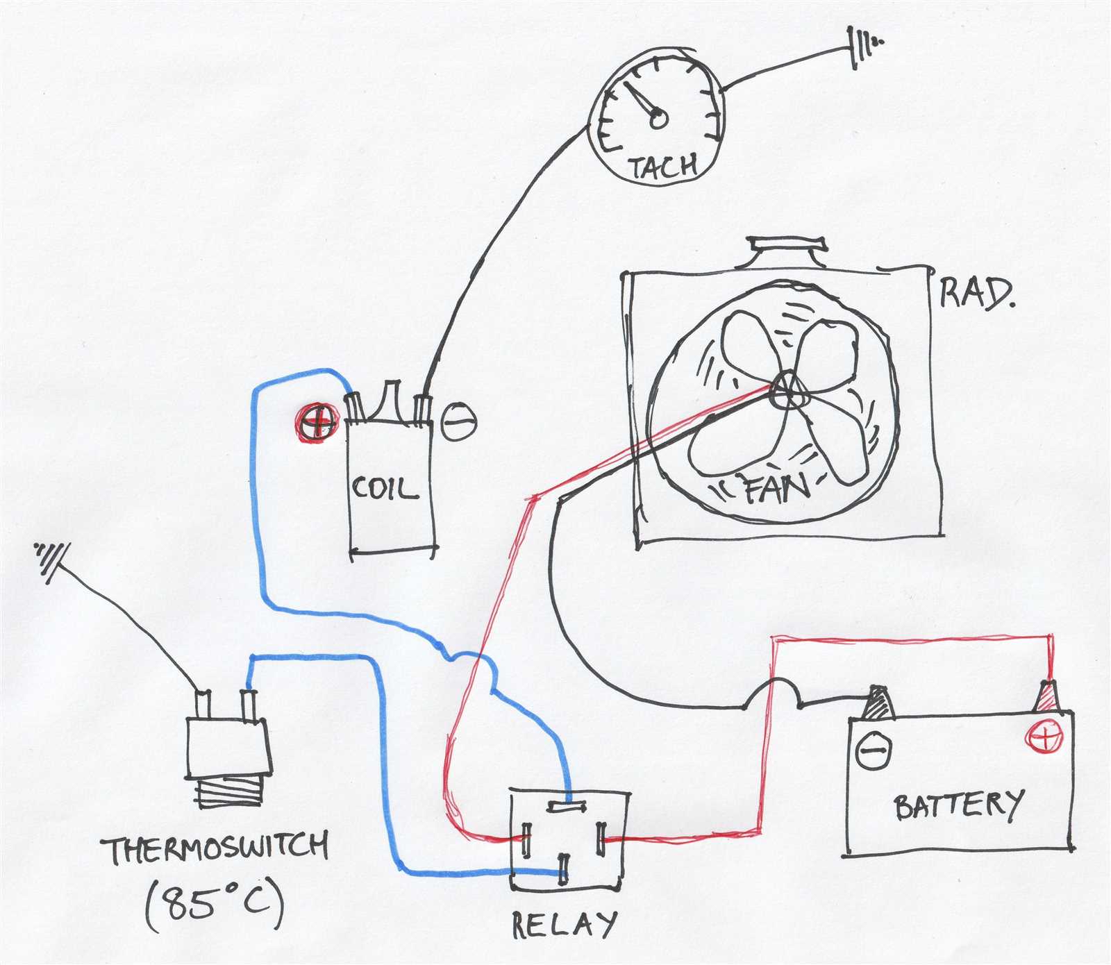 radiator cooling fan wiring diagram