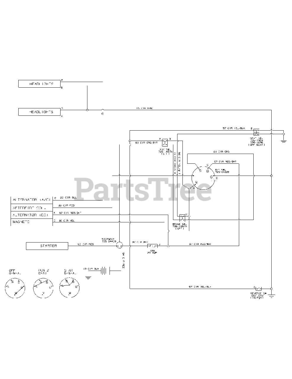 riding lawn mower wiring diagram