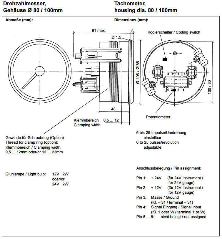 rpm tachometer wiring diagram