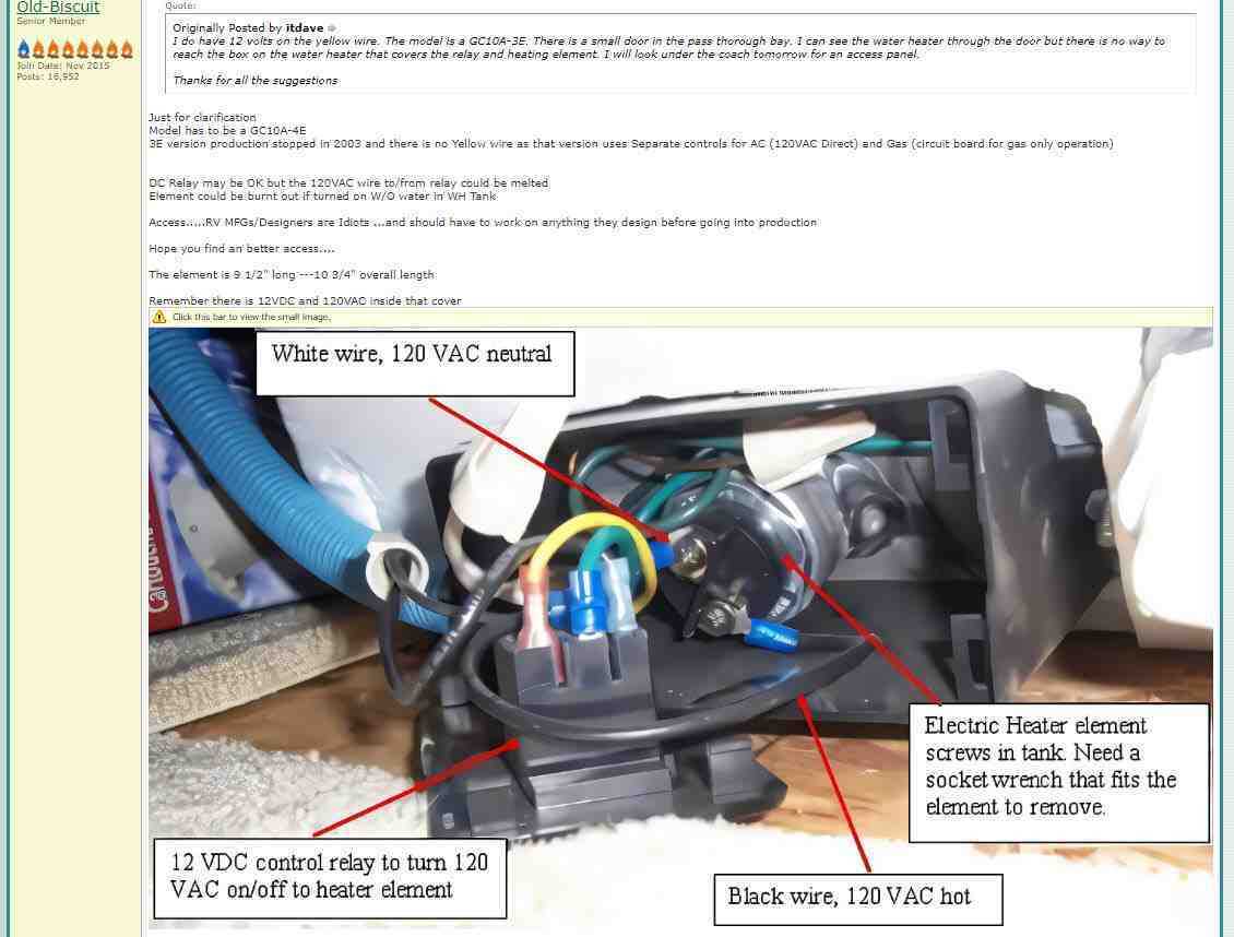 rv water heater wiring diagram