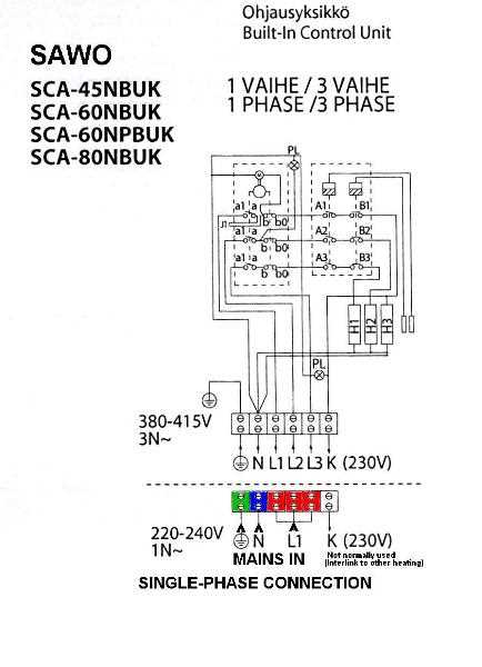 sauna wiring diagram