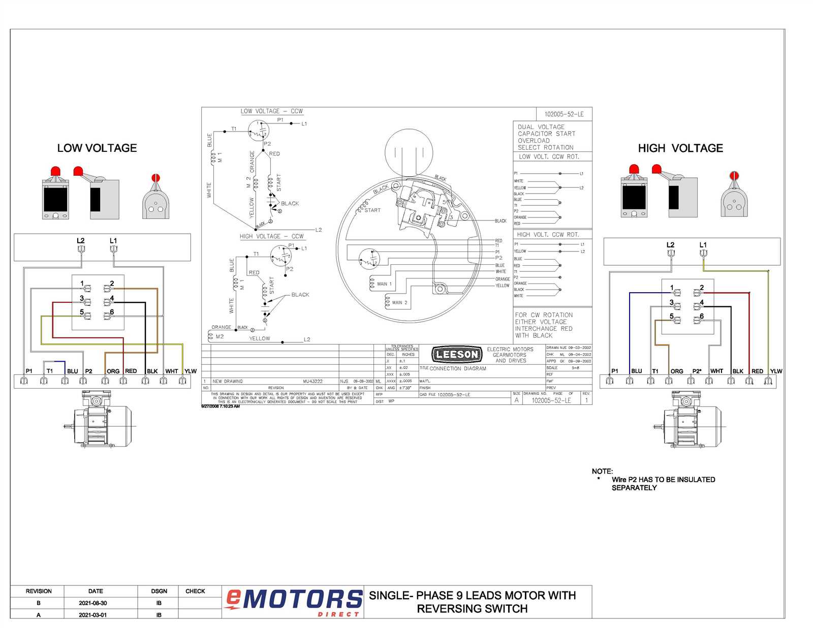 single phase motor wiring diagrams