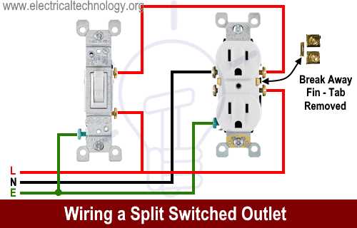 switch controlled outlet wiring diagram