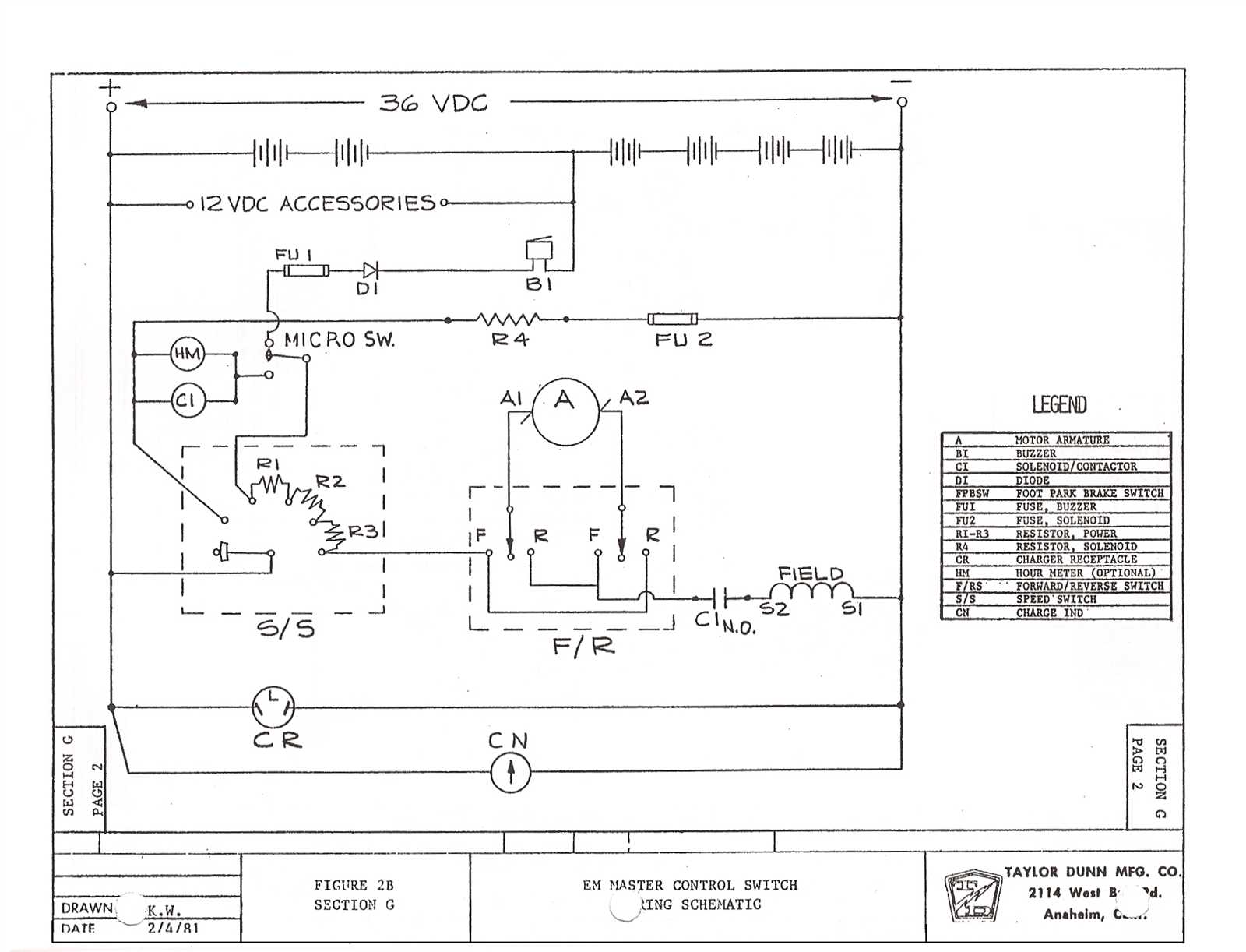 taylor dunn b2 48 wiring diagram