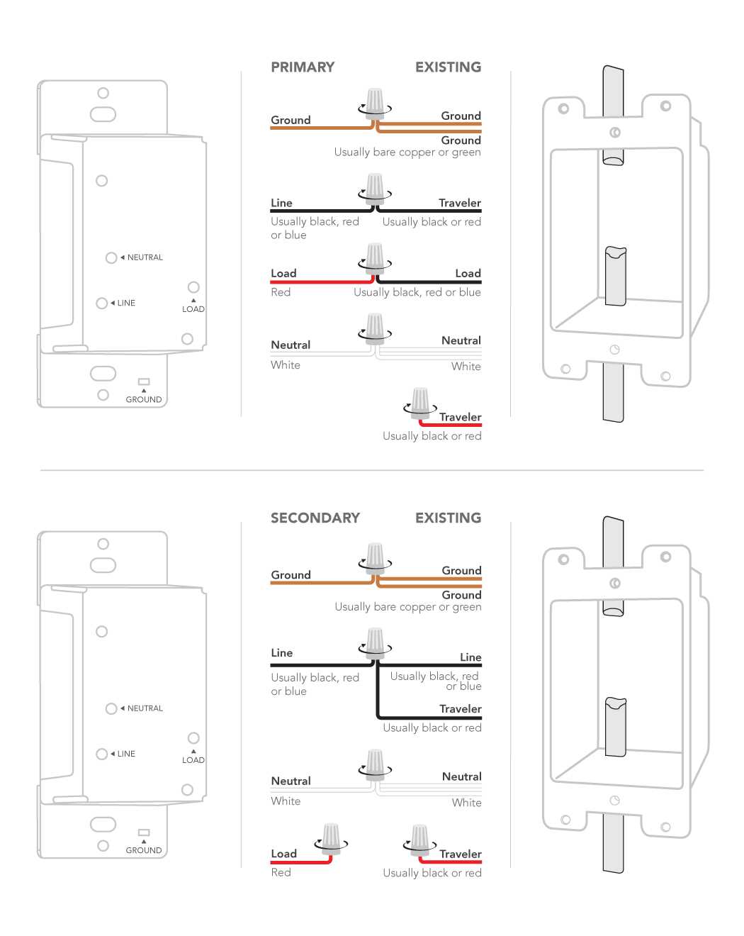 three way dimmer switch wiring diagram