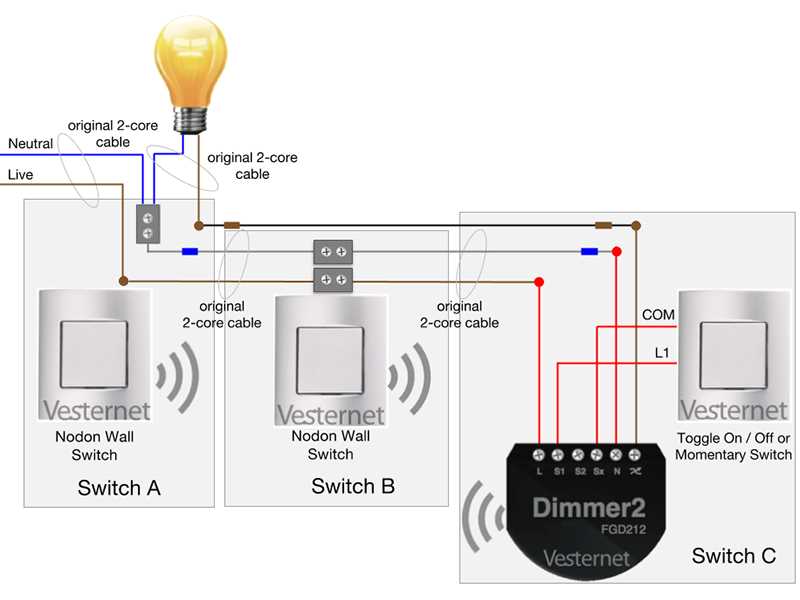 three way switch wiring diagram