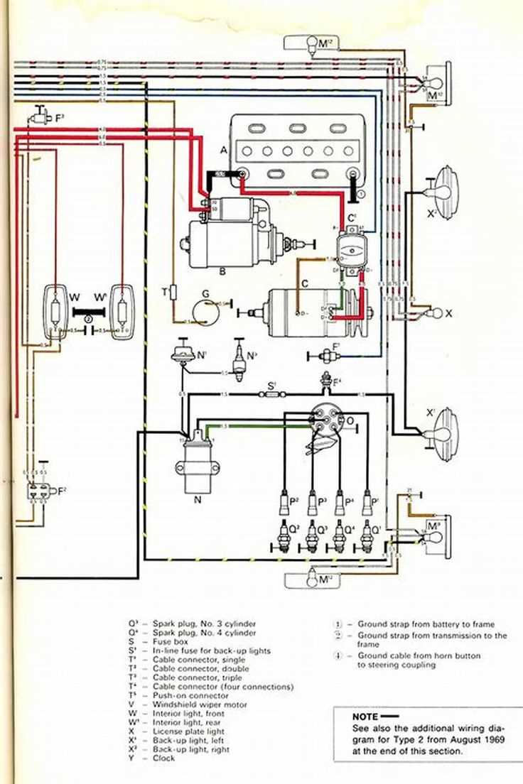 vw beetle wiring diagram 1969