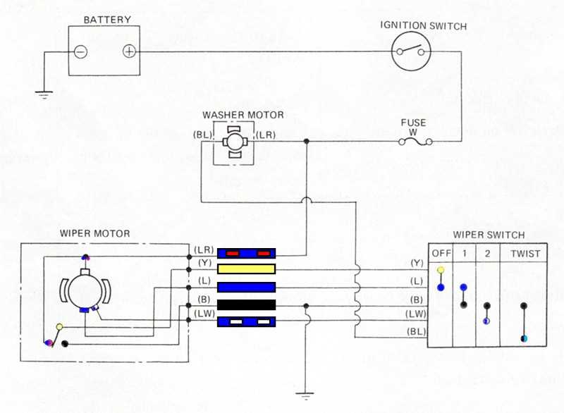 wiper motor wiring diagram