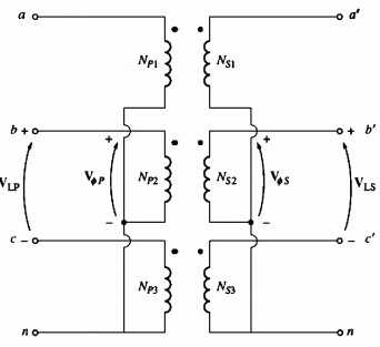 wiring 3 phase transformer connection diagram