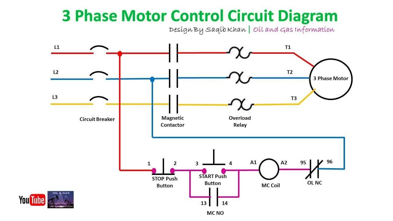 wiring diagram 3 phase motor