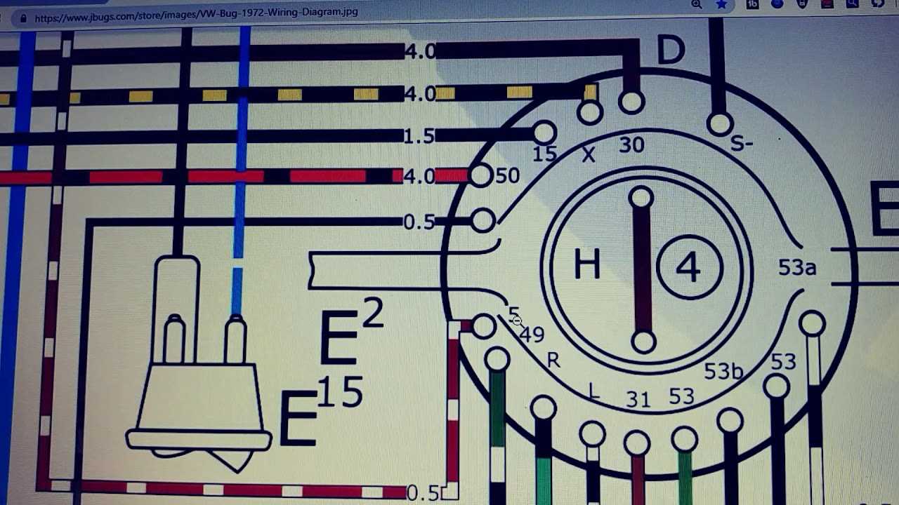 wiring diagram for 1973 vw beetle