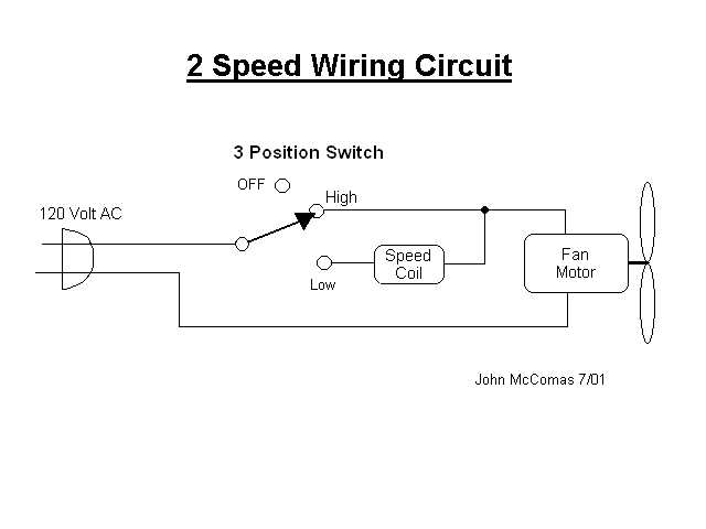 wiring diagram for 2 speed fan motor