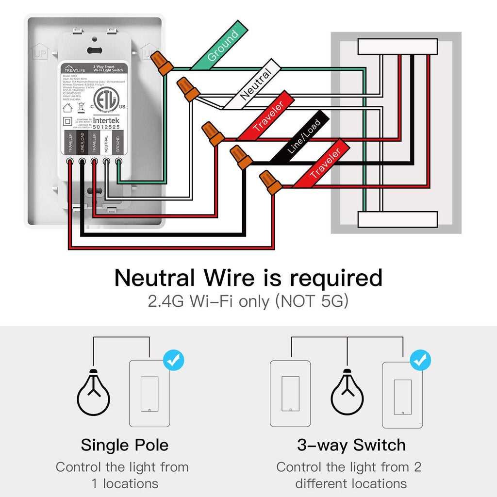 wiring diagram for 3 way light switch