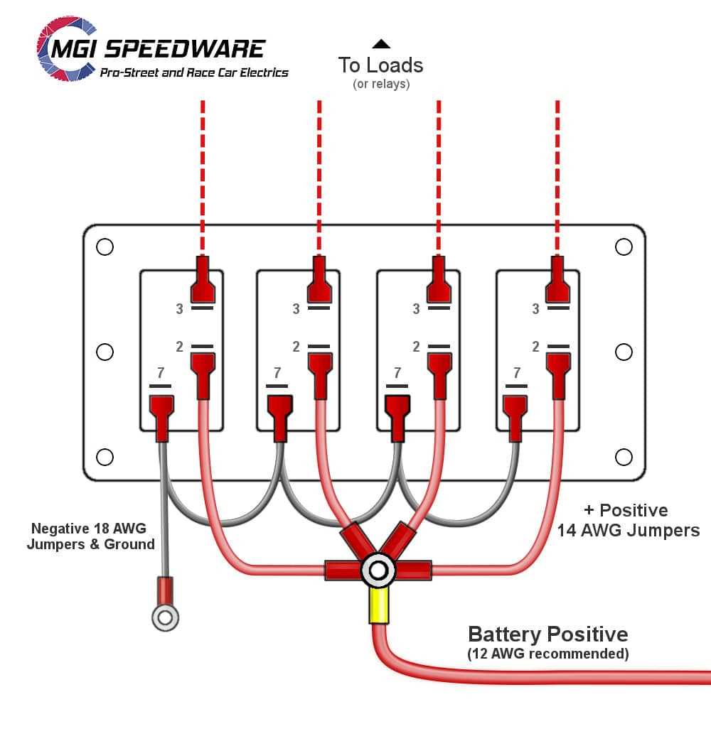 wiring diagram for boat switch panel