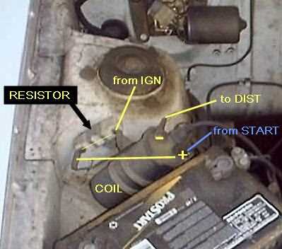 wiring diagram for coil and distributor