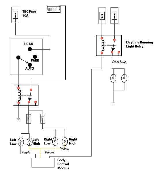 wiring diagram for daylight running lights