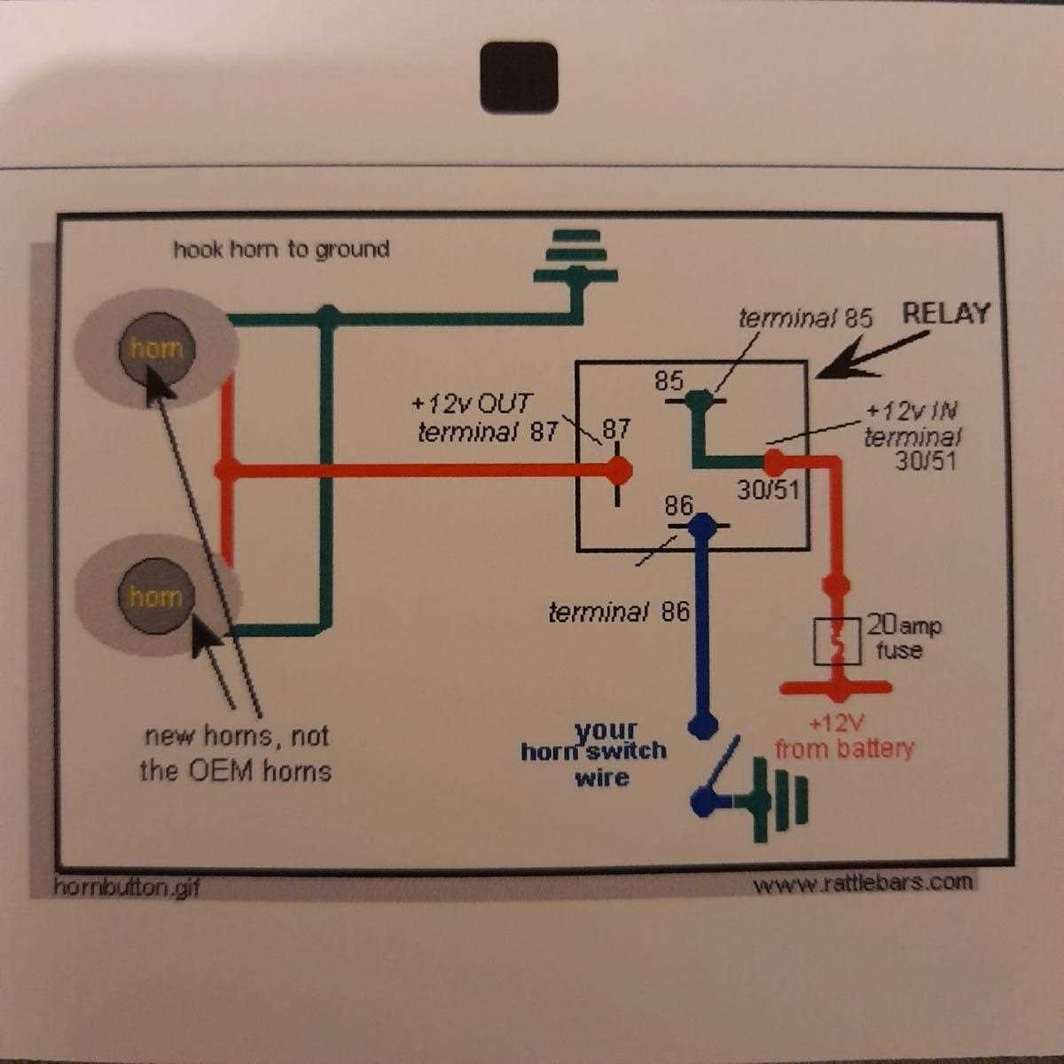 wiring diagram for horn