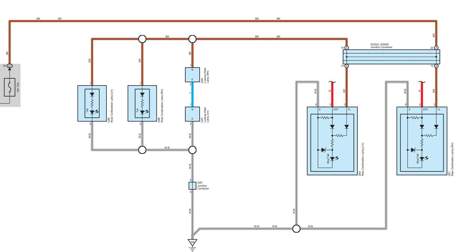 wiring diagram for tail lights